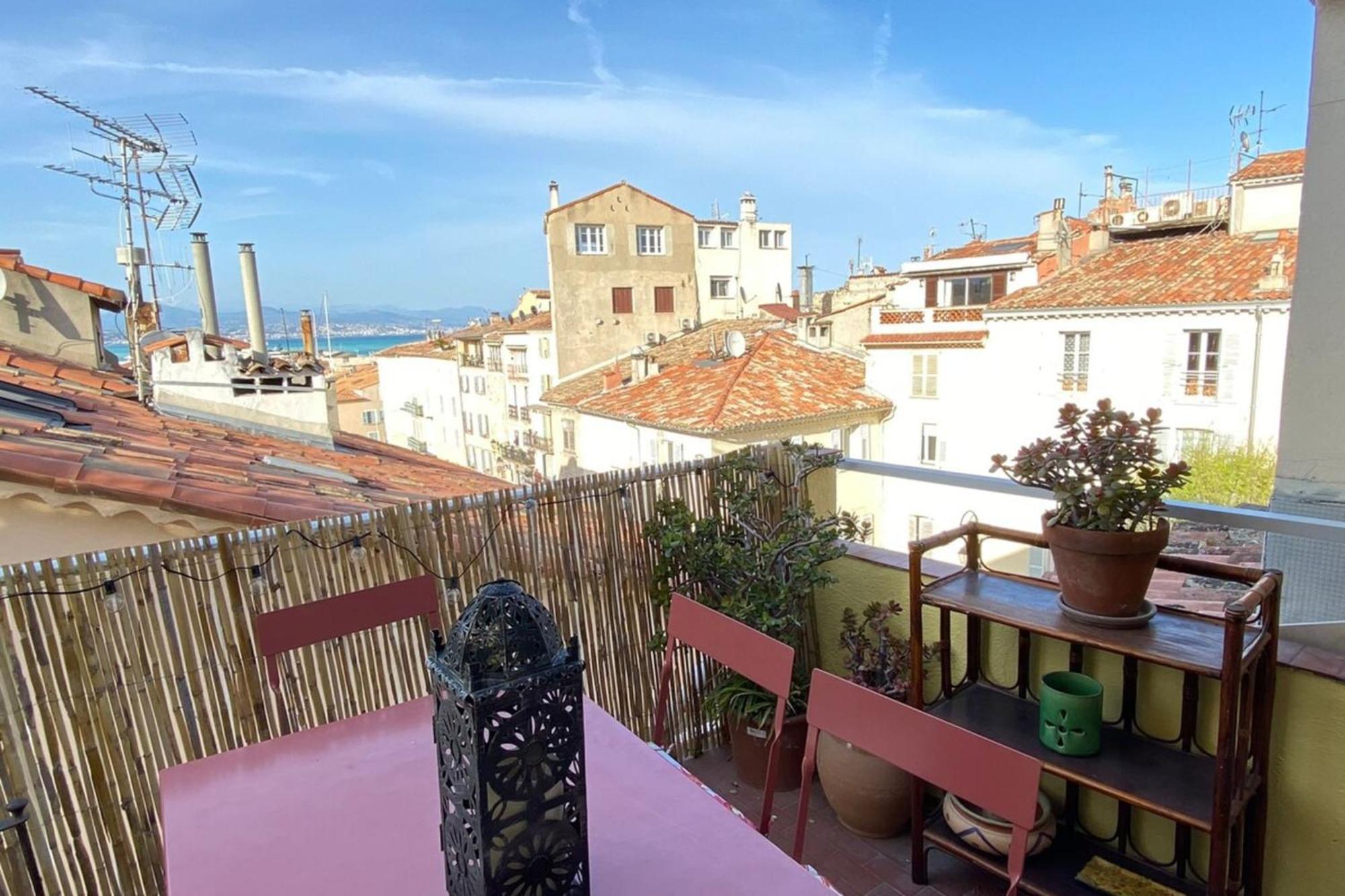 דירות 06M - Old Antibes Beautiful Duplex Terrace With Sea View מראה חיצוני תמונה